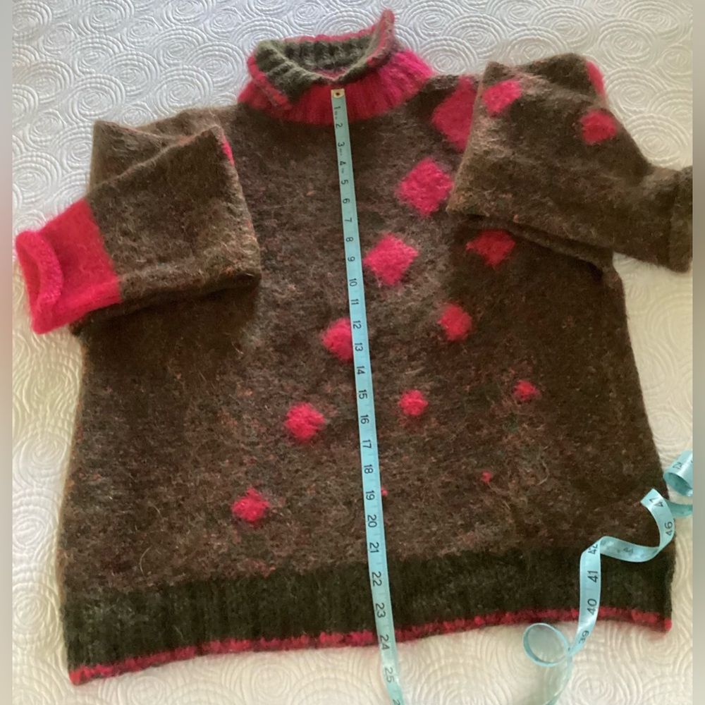 One-of-a-Kind Hand Knit Mohair Sweater - Picture 5 of 9